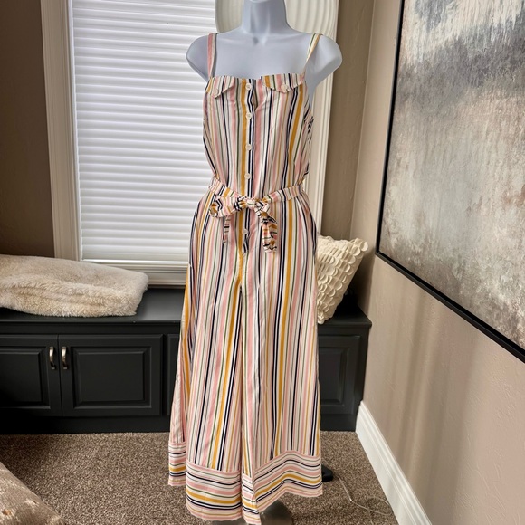 Maeve Easy Sleeveless Shirting Jumpsuit - Picture 2 of 6